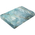 thumbnail image 6 of Marble Art Gold Blue Pattern Fleece Blanket Throw Lightweight Blanket Super Soft Cozy Bed Warm Blanket for Living Room/Bedroom All Season,Gift,60"x50", 6 of 6