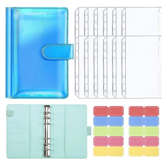 CHUANK Budget Book Planner Notebook Binders Plastic Envelope Zippered Personal Organizer A4 Envelopes