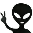 thumbnail image 3 of National Tree Company Halloween Lawn Decoration, Black, Alien, Includes Garden Stakes, 38 Inches, 3 of 3