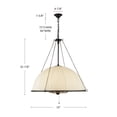 thumbnail image 4 of Alora Lighting CH661433MB Crosby 4 Light 33" Wide Pendant - Black, 4 of 7