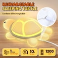 thumbnail image 4 of Lámpara Gusweet Tortuga Luz Nocturna Infantil 7 Colores Recargable por USB, 4 of 7