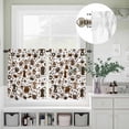 thumbnail image 5 of Kitchen Window Curtains Valance and Tier Set, Coffee Maker Beans Cups Cake Rod Pocket Tier Curtain Valance Set, Coffee Time Light Filtering Cafe Curtains for Bedroom Living Room, 5 of 9