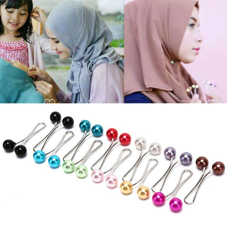Limited time offer Hijab Pin Clips Brooches Scarf Shawl Pins types/color  F2R8