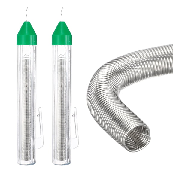 Uxcell 2Pcs Rosin Core Solder, 0.6mm Dia Non Solder Flux Wire, 10g Each Portable Flux Tin Wire Rohs for Electrical Soldering, Circuit Boards, DIY, Welding