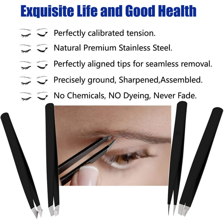 Tweezers Set Professional Stainless Steel Tweezer Eyebrow Model