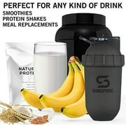 ShakeSphere Tumbler Protein Shaker Bottle with Side Window 24oz, Rose Gold