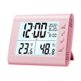 thumbnail image 4 of Reloj despertador moderno con pantalla grande, termómetro de habitación, decoración elegante para Rosa, 4 of 9