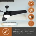 thumbnail image 6 of Vaxcel Odell Black Contemporary Propeller Ceiling Fan with Integrated LED Light Kit and Remote, 6 of 10