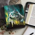 thumbnail image 6 of HELLHERO Wolf Bible Cover Carrier Carrying Organizer Bag with Protective Portable Bible Covers for Study, PU Leather Church Bible Bag for Bible Study, 6 of 12