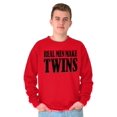 thumbnail image 3 of Funny New Father Real Men Make Twins Men's Big & Tall Crewneck Sweatshirt Brisco Brands 2X, 3 of 5