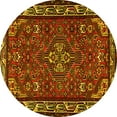 thumbnail image 1 of Ahgly Company Indoor Round Persian Yellow Traditional Area Rugs, 8' Round, 1 of 4