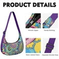 thumbnail image 2 of Lightweight Adjustable Strap Crossbody Bag Vintage Paisley Boho Floral Design Small Purse for Women Office Students Travel Outdoor Activities, 2 of 5