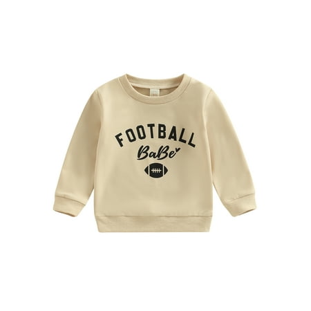 

Bagilaanoe Toddler Baby Girl Boy Oversized Sweatshirt Long Sleeve Letter Rugby Print Pullover 6M 12M 18M 24M 3T 4T Kids Fall Loose Tee Tops