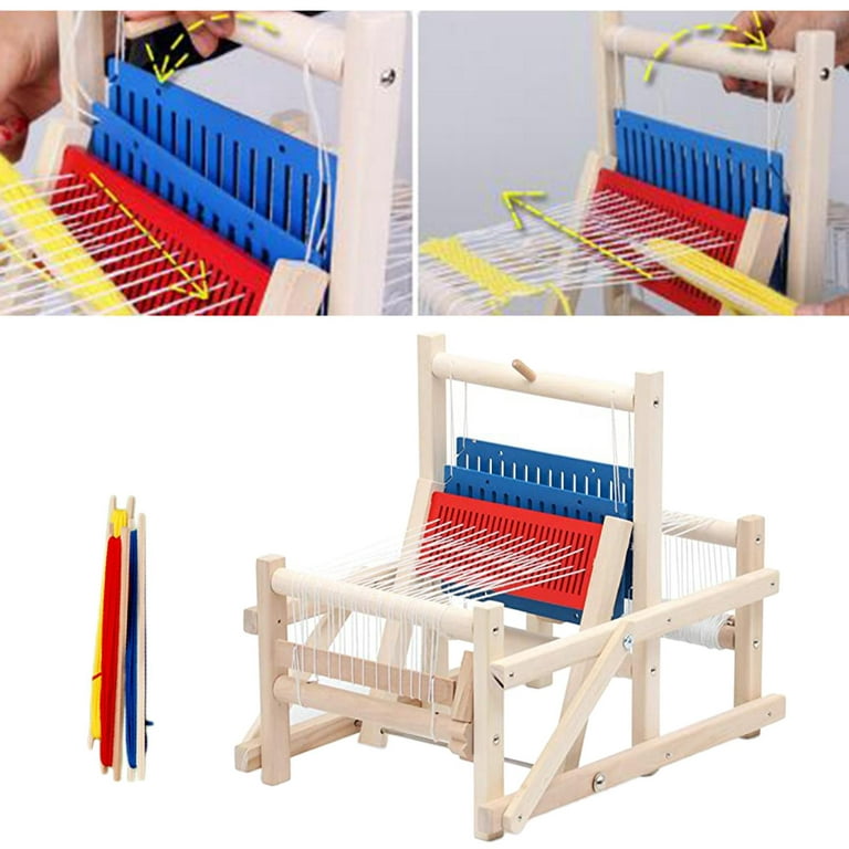 8 Pcs Elastic Cord Knitter Loom potholder Kids Weaving Loom kit Weaving  Crochet Hook Yarn Loom Toy Weaving Crafts for Kids Weaving Loom Tools