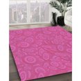 thumbnail image 3 of Ahgly Company Machine Washable Indoor Rectangle Transitional Deep Pink Area Rugs, 5' x 7', 3 of 7