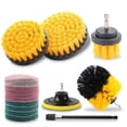 thumbnail image 1 of Juego de accesorios para cepillo de taladro, cepillo limpiador eléctrico multiuso, con accesorio largo extendido para baño, cocina, lechada, bañera, azulejos, esquinas, automóvil, 1 of 5