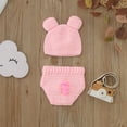 thumbnail image 3 of Outfits for Toddler Girls Boys Photo Photography Clothing Knitted Cartoon Pig Hat Shorts 2 Piece Clothes Sets, 3 of 4