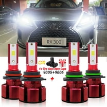 9006 9006 LED Headlight Bulbs for 1999-2003 Lexus RX300 Low and High Beam 4pc