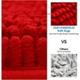 thumbnail image 5 of 2 Pieces Bathroom Rugs, Ultra Soft Non Slip Absorbent Chenille Toilet Bath Mat Set (Red), 5 of 6
