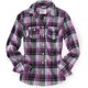 thumbnail image 1 of Aeropostale Camisa con botones a cuadros brillantes para mujer, Púrpura, X-Large Aeropostale Camisa con botones, 1 of 1