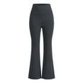 thumbnail image 4 of OSOLU Flare Leggings For Women Flare Yoga Pants With Pockets For Women Bottom Leggings Workout Stretchy Running Tummy Control Joggers Bottoms Grey L, 4 of 5