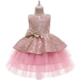 thumbnail image 2 of Fesfesfes Toddler Girls Chiffon Dress Net Yarn Embroidery Bowknot Birthday Party Dress Gown Kids Cute Dresses Spring Saving, 2 of 4