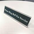 thumbnail image 3 of "Please Ring Bell For Service" Plastic Engraved Sign with Silver Aluminum Desktop Holder, 8"x2", 3 of 4