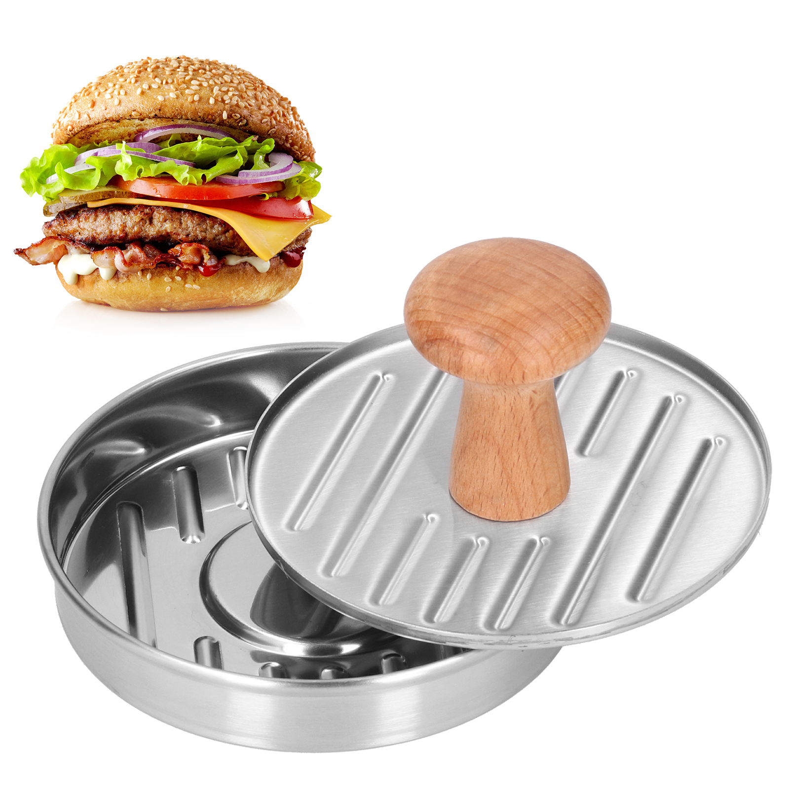 Meat Press Machine, Hamburger Meat Press Machine, Easy To Use 304