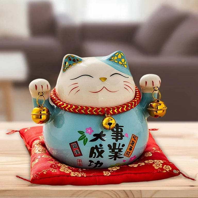 Chinese Good Luck Cat Piggy Feng Shui Ceramic Figurine Chinese Good Luck Cat Piggy Feng Shui Ceramic Figurine
