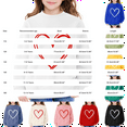 thumbnail image 3 of KAUOD Girls Cute Heart Print Sweatshirts Long Sleeve Crew Neck Ribbed Cuffs Pullover Tops Teen Kids Cotton Soft Clothes, 3 of 7