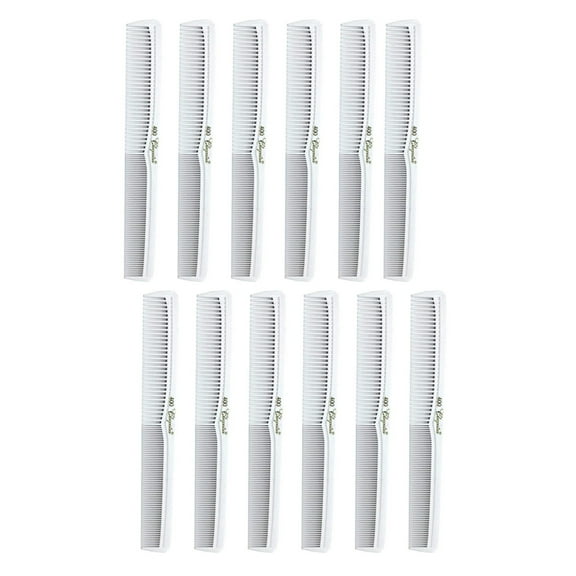 Krest Cleopatra Hair Combs Hair Cutting Barber’s Hairstylist Mens Combs White 12 Combs
