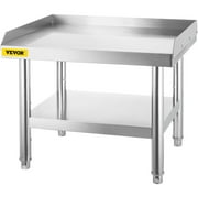 VEVOR Stainless Steel Table, 24 x 28 Inch, Heavy Duty Prep & Work Metal Workbench with Adjustable Storage Under Shelf and Table Feet, Commercial Equipment Stand for Hotel, Restaurant and Home Kitchen
