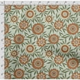 thumbnail image 4 of Soimoi Floral Print, Silk Fabric Decor Sewing Fabric By The Yard- 42 Inch WideDecorative Fabric For Shirts, Suits, Ties-Orange, 4 of 5