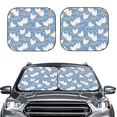 thumbnail image 2 of Windshield Sun Shade, Cartoon Cute Chicken Daisy Foldable Car Sun Shade Windshield For Front, 2 Pieces, 2 of 4