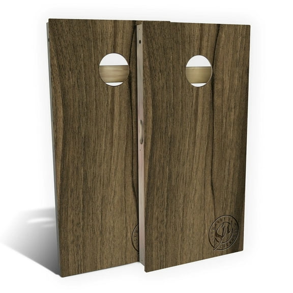 Skip's Garage Peruvian Walnut Outdoor Cornhole Board Set Include Carrying Case Backyard 2x4