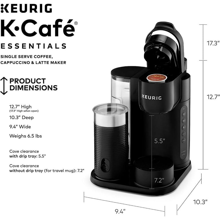  Keurig K-Café SMART Single Serve Coffee Maker, Black