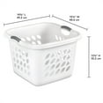 thumbnail image 2 of Sterilite 14 gal Ultra Plastic Laundry Basket w/ Gripped Handles, (6 Pack), 2 of 11