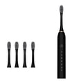 thumbnail image 1 of Cepillo de dientes eléctrico para adultos, 6 velocidades de vibración, resistente al agua, suave, recargable por USB, color negro, 1 of 12