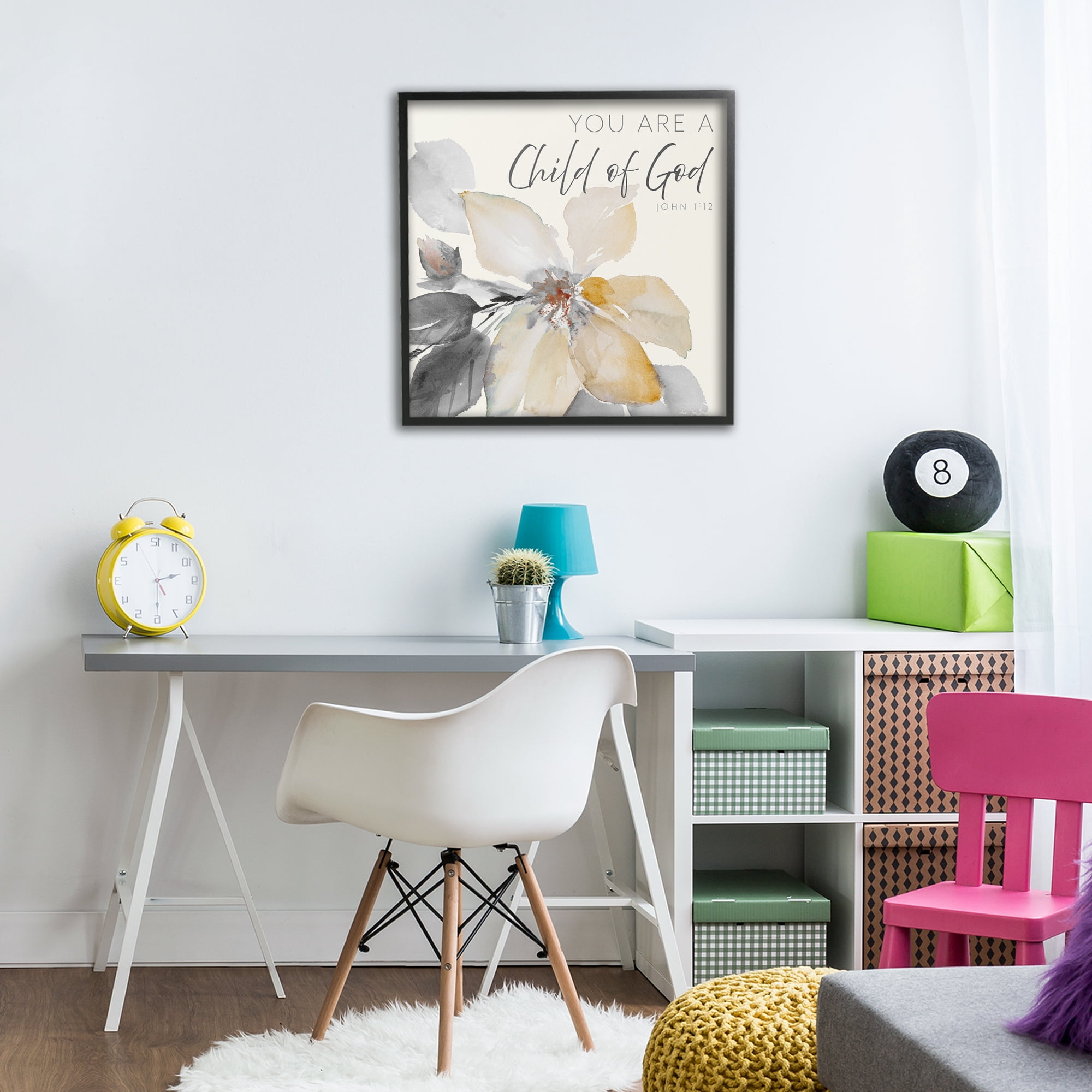 Stupell Industries Child Of God Flower Black Framed Giclee Art, design by Lanie Loreth