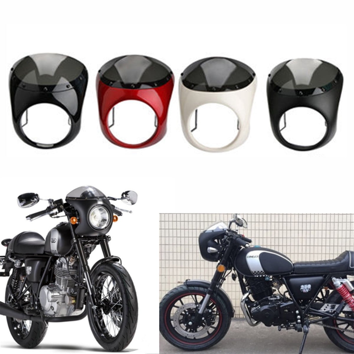 7 inch Motorcycle Retro Cafe Racer Handlebar Fairing Headlight