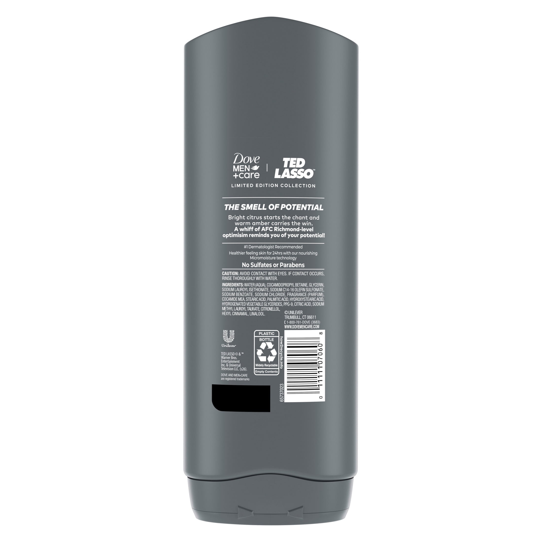 Dove Men+Care Limited Edition Ted Lasson Body Wash for Men The Smell Of Potential For Hydrated Skin, 18 fl oz