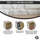 thumbnail image 5 of Placa de pared Questech Single Duplex, gris, textura rugosa, 5 of 9