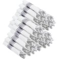thumbnail image 1 of Juegos de cubiertos de plástico plateado Joyido 400 piezas con servilletas, 1 of 9