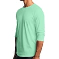 thumbnail image 3 of Gaukiv Men's Three Quarter Sleeve Shirts Raglan Crew Neck Shirts Solid Color Baseball Tops Light Green M, 3 of 7