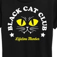 thumbnail image 3 of Instant Message - Black Cat Club Lifetime Member - Women's Short Sleeve Graphic T-Shirt, 3 of 6