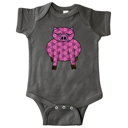 

Inktastic Patterned Pig Gift Baby Boy or Baby Girl Bodysuit