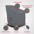 thumbnail image 3 of Rocking Chair Cover 12 Oz Waterproof - 100% Weather Resistant PVC Coated Patio Furniture Cover with Air Pockets & Drawstring for Snug Fit (45" (H) X 36" (W) X 44" (D) X 15" (FH), Grey), 3 of 6