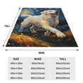 thumbnail image 3 of Honeii Vintage Starry Sky Labrador Print Fleece Blanket - Throw Blanket for Bed, Sofa, Couch, Camping, and Travel , Microplush Ultra Soft Warm Blanket-80"x60", 3 of 7