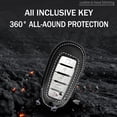thumbnail image 6 of Key Fob Cover Compatible with Infiniti Q50 Q60 QX50 QX55 QX60 5 Button Keychain Case Holder Protector,Leather Keychain-black, 6 of 6