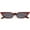 Clear Red / Smoke, variant on Women's Thin Extreme Cat Eye Sunglasses Rectangle Lens 47mm (White / Smoke)